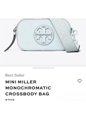 Tory Burch Mini Miller Monochrome Crossbody - Blue